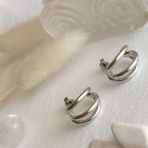 Takon Triple Ring Earrings