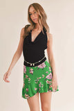 Greener Side Ruffled Mini Skirt