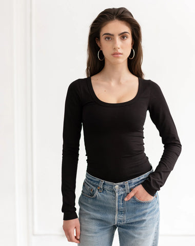 The Long Sleeve Scoop Neck Tee