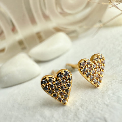 Heart of Glass Mini Stud Earrings