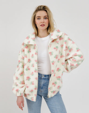 Floral Sherpa Jacket