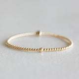 2mm Mirror Ball Bracelet - Gold