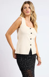 Myra Button Front Knit Vest