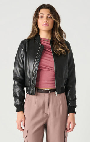 Getaway Car Faux Leather Bomber